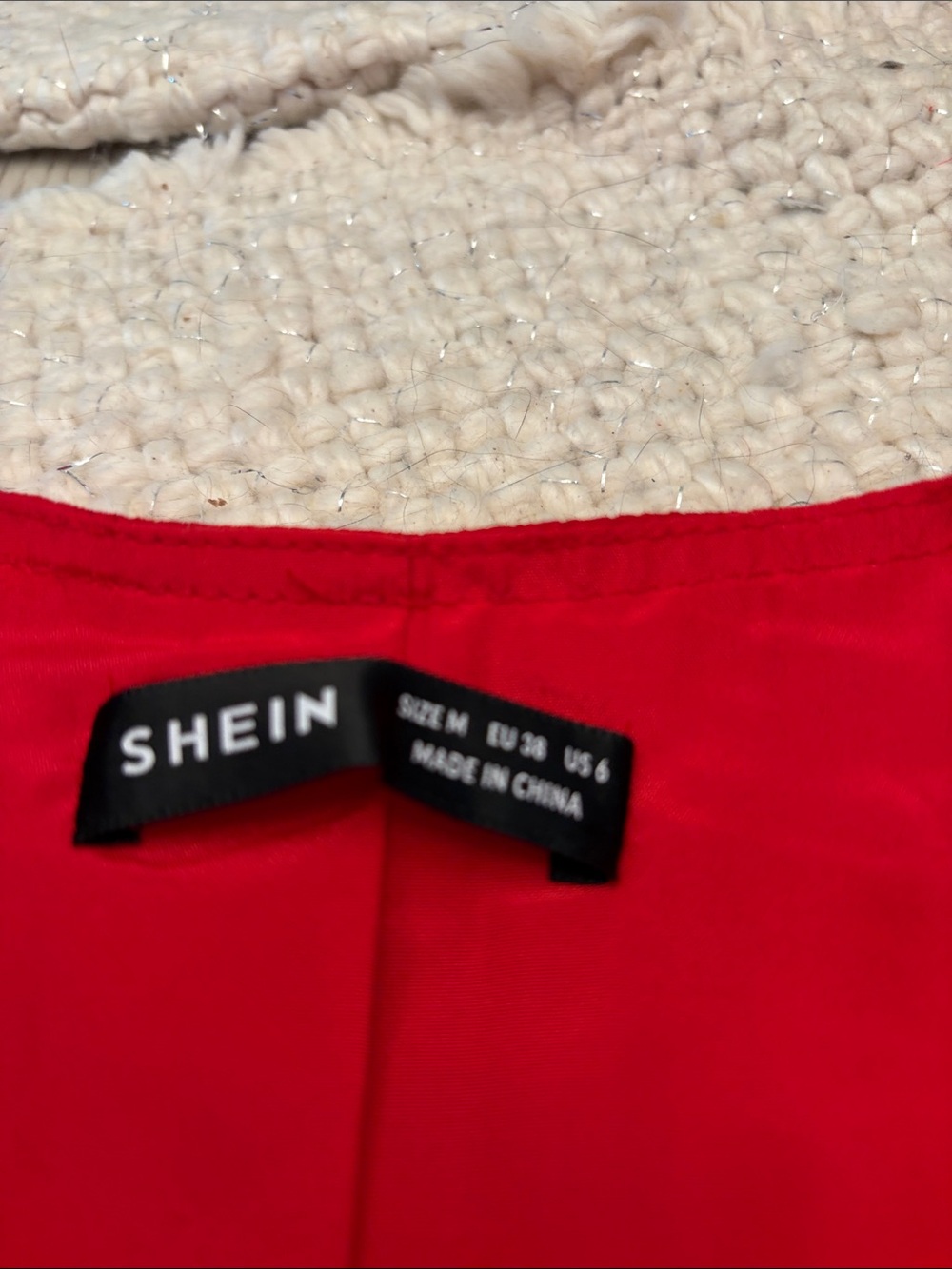 SHEIN Red Ruffle-Sleeve Button-Front Mini Dress - Picture 7 of 7